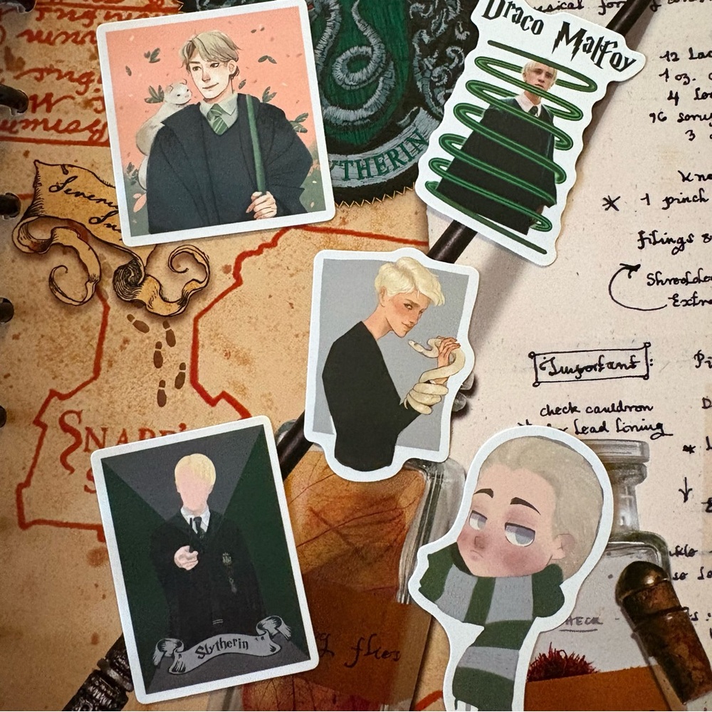 Bundle of 5 Draco Malfoy Stickers
